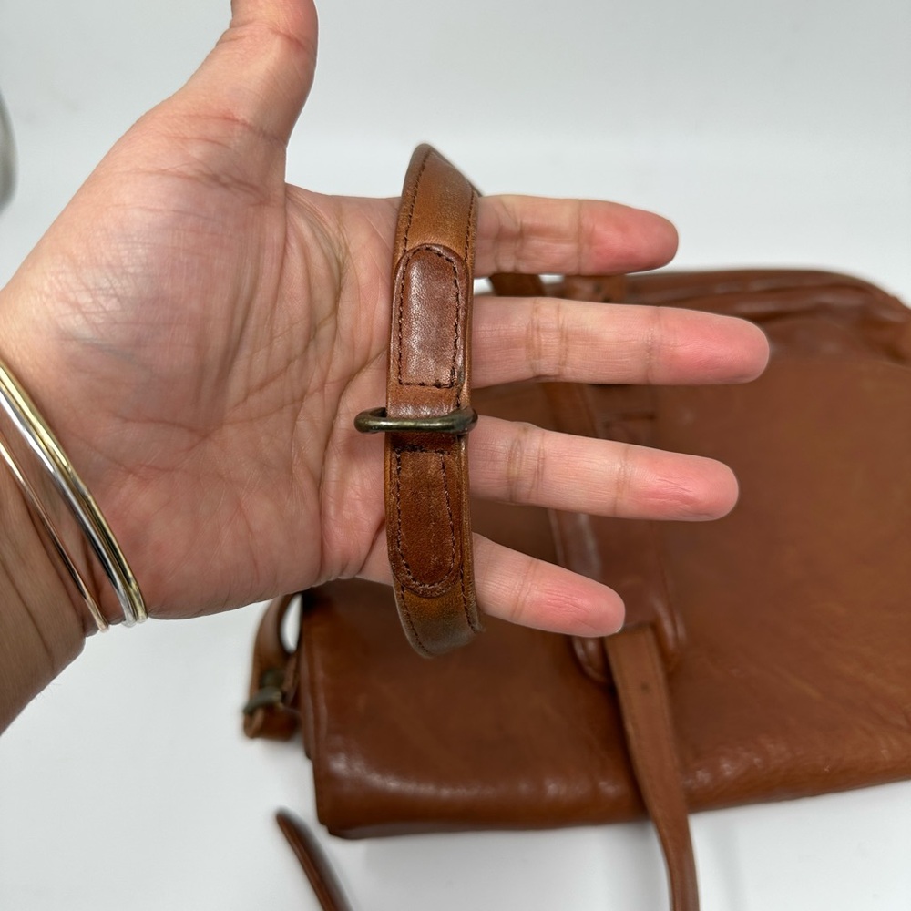 Vintage Bree Germany Brown Saddle Leather Crossbody Bag - Picture 16 of 16